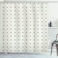 thumbnail image 1 of Ambesonne Abstract Shower Curtain, Hearts and Dotted Shapes, 69"Wx84"L, Dark Grey and Coconut, 1 of 4