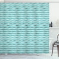 thumbnail image 1 of Ambesonne Abstract Shower Curtain, Horizontal Aquatic Waves, 69"Wx70"L, Seafoam Teal, 1 of 4