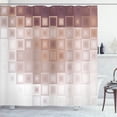 thumbnail image 1 of Ambesonne Abstract Shower Curtain, Modern Fractal Squares Art, 69"Wx84"L, Warm Taupe, 1 of 1