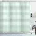 thumbnail image 1 of Ambesonne Abstract Shower Curtain, Monochrome Elements Motif, 69"Wx84"L, White and Dark Sea Green, 1 of 5