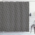 thumbnail image 1 of Ambesonne Abstract Shower Curtain, Monochrome Geometric 70's, 69"Wx75"L, Eggshell and Dark Brown, 1 of 4