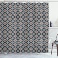 thumbnail image 1 of Ambesonne Abstract Shower Curtain, Nested Geometric Shapes, 69"Wx75"L, Indigo Salmon, 1 of 4