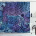thumbnail image 1 of Ambesonne Abstract Shower Curtain, Ocean Inspired Paisley, 69"Wx84"L, Purple Blue, 1 of 3