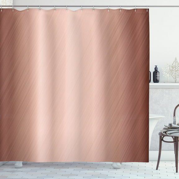 Ambesonne Abstract Shower Curtain, Ombre Surface Image, 69"Wx75"L, Dried Rose Blush