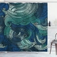 thumbnail image 1 of Ambesonne Abstract Shower Curtain, Paisley Pattern Swirled, 69"Wx75"L, Dark Sky, 1 of 1