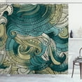thumbnail image 1 of Ambesonne Abstract Shower Curtain, Paisley Pattern Swirled, 69"Wx75"L, Grey Yellow, 1 of 4