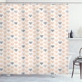 thumbnail image 1 of Ambesonne Abstract Shower Curtain, Pastel Crystal Diamonds, 69"Wx84"L, Peach and Grey, 1 of 5