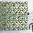 thumbnail image 1 of Ambesonne Abstract Shower Curtain, Polka Dots Hipster Fun Art, 69"Wx70"L, Seafoam Peach, 1 of 4