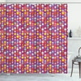 thumbnail image 1 of Ambesonne Abstract Shower Curtain, Polka Dots Hipster Fun Art, 69"Wx70"L, Violet Mustard, 1 of 4