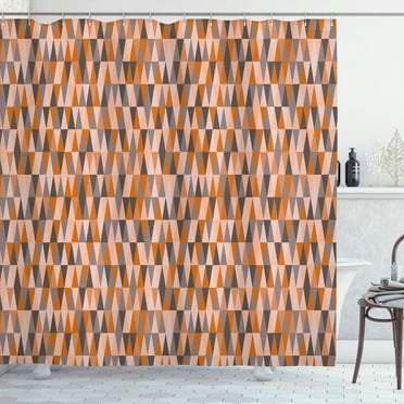 Ambesonne Abstract Shower Curtain, Print of Long Triangles, 69"Wx70"L, Dark Grey Dimgray