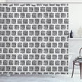 thumbnail image 1 of Ambesonne Abstract Shower Curtain, Retro Dotted Squares, 69"Wx75"L, Black and Coconut, 1 of 3