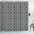 thumbnail image 1 of Ambesonne Abstract Shower Curtain, Retro Monotone Drop Rounds, 69"Wx84"L, Charcoal Grey and White, 1 of 3