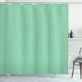 thumbnail image 1 of Ambesonne Abstract Shower Curtain, Retro Style Garden Pattern, 69"Wx75"L, Sea Green Pale Yellow, 1 of 5