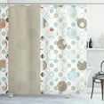 thumbnail image 1 of Ambesonne Abstract Shower Curtain, Retrospective Style Rounds, 69"Wx70"L, Pale Almond, 1 of 4