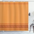thumbnail image 1 of Ambesonne Abstract Shower Curtain, Simple Style Greek Pattern, 69"Wx70"L, Cinnamon and Orange, 1 of 3