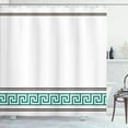 thumbnail image 1 of Ambesonne Abstract Shower Curtain, Simple Style Greek Pattern, 69"Wx75"L, Black White and Teal, 1 of 1