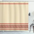 thumbnail image 1 of Ambesonne Abstract Shower Curtain, Simple Style Greek Pattern, 69"Wx75"L, Champagne Red and Burgundy, 1 of 3