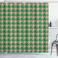 thumbnail image 1 of Ambesonne Abstract Shower Curtain, Stained Glass Look Petals, 69"Wx70"L, Pink Coral and Green, 1 of 5