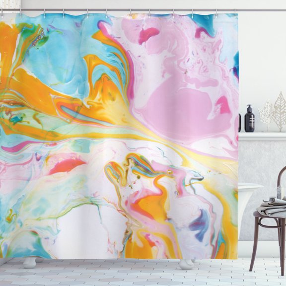 Ambesonne Abstract Shower Curtain, Surreal Abstract Art, 69"Wx70"L, Multicolor