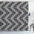 thumbnail image 1 of Ambesonne Abstract Shower Curtain, Train Rail Like Squares, 69"Wx70"L, Charcoal Grey White, 1 of 5