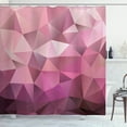 thumbnail image 1 of Ambesonne Abstract Shower Curtain, Triangle Diamond Shape, 69"Wx75"L, Rose Dried Rose Pink, 1 of 5