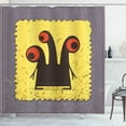 thumbnail image 1 of Ambesonne Abstract Shower Curtain, Trippy Creature Eyes, 69"Wx70"L, Warm Taupe Yellow, 1 of 5