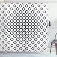 thumbnail image 1 of Ambesonne Abstract Shower Curtain, Trippy Fractal Rounds, 69"Wx84"L, Black and White, 1 of 3
