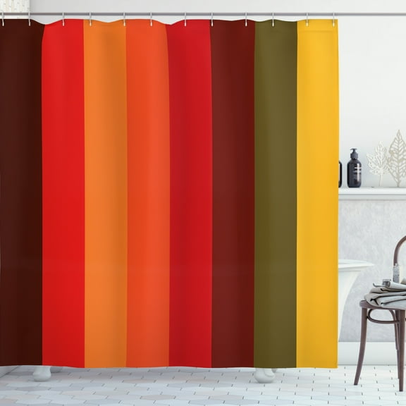 Ambesonne Abstract Shower Curtain, Vertical Striped, 69"Wx70"L, Multicolor