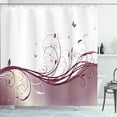 thumbnail image 1 of Ambesonne Abstract Shower Curtain, Victorian Curvy Lines Art, 69"Wx70"L, Grey Pink, 1 of 4