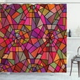 thumbnail image 1 of Ambesonne Abstract Shower Curtain, Vitray Mosaic Triangle, 69"Wx84"L, Multicolor, 1 of 3