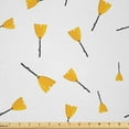 thumbnail image 1 of Ambesonne Abstract Surreal Fabric by the Yard Microfiber, Broomstick Spooky, 5 Yards, Charcoal Grey and Marigold, 1 of 2