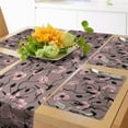 thumbnail image 1 of Ambesonne Abstract Table Runner & Placemats, Dancers and Flowers, Placemat 4 pcs + Runner 12"x72", Rose Black Dried Rose, 1 of 2