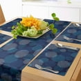 thumbnail image 1 of Ambesonne Abstract Table Runner & Placemats, Modern Polka Dots, Placemat 4 pcs + Runner 14"x72", Pale Blue Navy Blue, 1 of 2