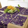 thumbnail image 1 of Ambesonne Abstract Table Runner & Placemats, Polka Dots and Circles, Placemat 4 pcs + Runner 14"x72", Purple Brown, 1 of 2