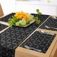thumbnail image 1 of Ambesonne Abstract Table Runner & Placemats, Round Curved Petal Shapes, Placemat 4 pcs + Runner 12"x90", Charcoal Grey and Dimgray, 1 of 2