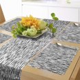thumbnail image 1 of Ambesonne Abstract Table Runner & Placemats, Scandinavian Greyscale, Placemat 4 pcs + Runner 16"x72", Black Grey White, 1 of 2