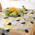 thumbnail image 1 of Ambesonne Abstract Table Runner & Placemats, Simple Geometric Symbols, Placemat 4 pcs + Runner 14"x90", Mustard and Charcoal Grey, 1 of 2