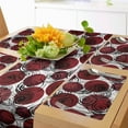 thumbnail image 1 of Ambesonne Abstract Table Runner & Placemats, Swirling Brush Streaks, Placemat 4 pcs + Runner 16"x72", Maroon Grey, 1 of 2