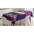 thumbnail image 1 of Ambesonne Abstract Tablecloth Rectangular Table Cover, Birthday Cake Candles, 60"x90", Pink Navy Blue White, 1 of 4