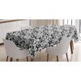 thumbnail image 1 of Ambesonne Abstract Tablecloth Rectangular Table Cover, Circles Dots Modern, 60"x84", Grey Black White, 1 of 3
