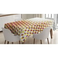 thumbnail image 1 of Ambesonne Abstract Tablecloth Rectangular Table Cover, Colorful Halftone Effect, 52"x70", White and Fuchsia, 1 of 4