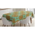 thumbnail image 1 of Ambesonne Abstract Tablecloth Rectangular Table Cover, Eastern Victorian Form, 60"x84", Mint Orange, 1 of 3
