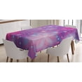 thumbnail image 1 of Ambesonne Abstract Tablecloth Rectangular Table Cover, Floral Dreamy Romantic, 60"x84", Violet Pink Pale Blue, 1 of 4