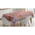 thumbnail image 1 of Ambesonne Abstract Tablecloth Rectangular Table Cover, Flow Splash, 60"x84", Multicolor, 1 of 3