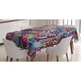 thumbnail image 1 of Ambesonne Abstract Tablecloth Rectangular Table Cover, Funky Modern, 60"x90", Multicolor, 1 of 4