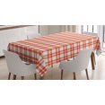 thumbnail image 1 of Ambesonne Abstract Tablecloth Rectangular Table Cover, Geometric Square Form Art, 52"x70", Red White, 1 of 3