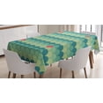 thumbnail image 1 of Ambesonne Abstract Tablecloth Rectangular Table Cover, Half Circles Spirals, 52"x70", Multicolor, 1 of 4