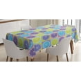 thumbnail image 1 of Ambesonne Abstract Tablecloth Rectangular Table Cover, Lemon Pattern Citrus, 52"x70", Pale Green and Violet, 1 of 4