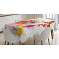 thumbnail image 1 of Ambesonne Abstract Tablecloth Rectangular Table Cover, Natural Flowers, 60"x90", Multicolor, 1 of 3
