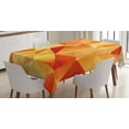 thumbnail image 1 of Ambesonne Abstract Tablecloth Rectangular Table Cover, Orange Triangles Art, 60"x90", Orange and Yellow, 1 of 4